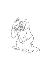 A coloring page of snow white